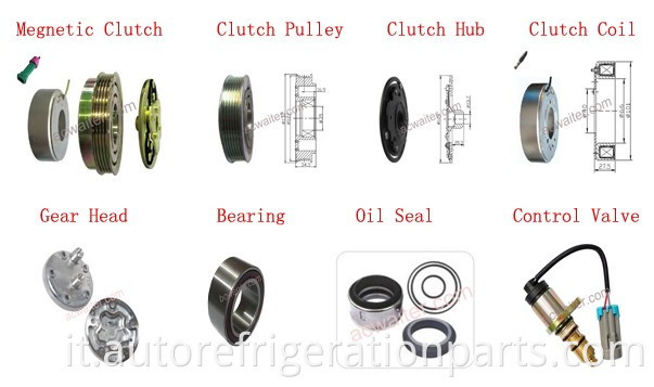 Auto ac compressor parts